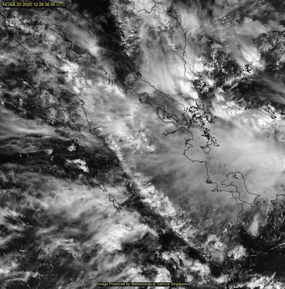 NOAA satellite image over Singapore