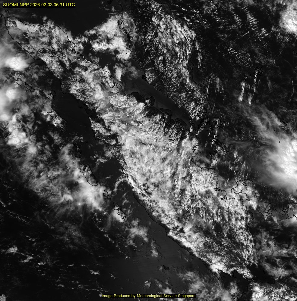 NOAA satellite image over Singapore