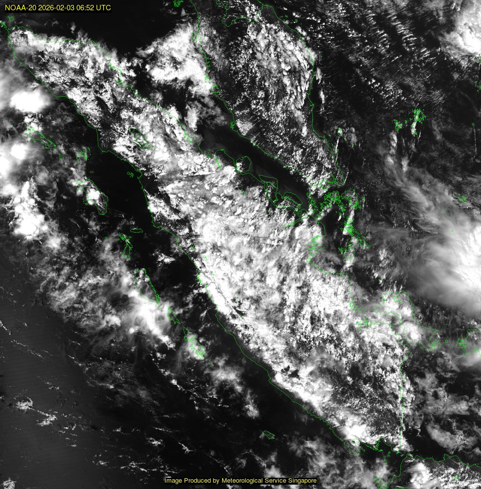 NOAA satellite image over Singapore