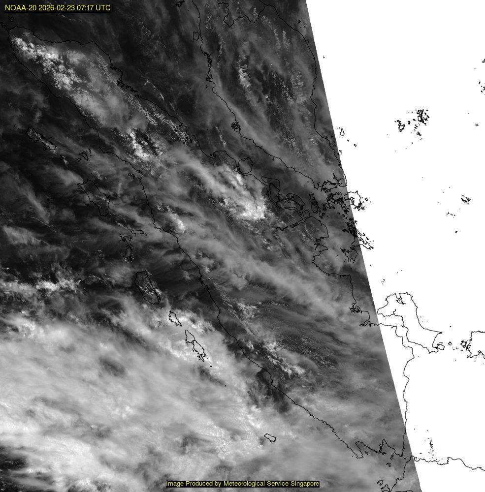 NOAA satellite image over Singapore