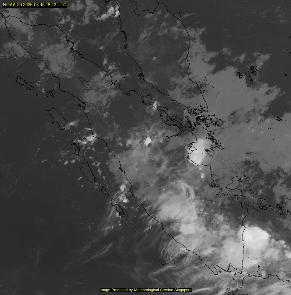 NOAA satellite image over Singapore
