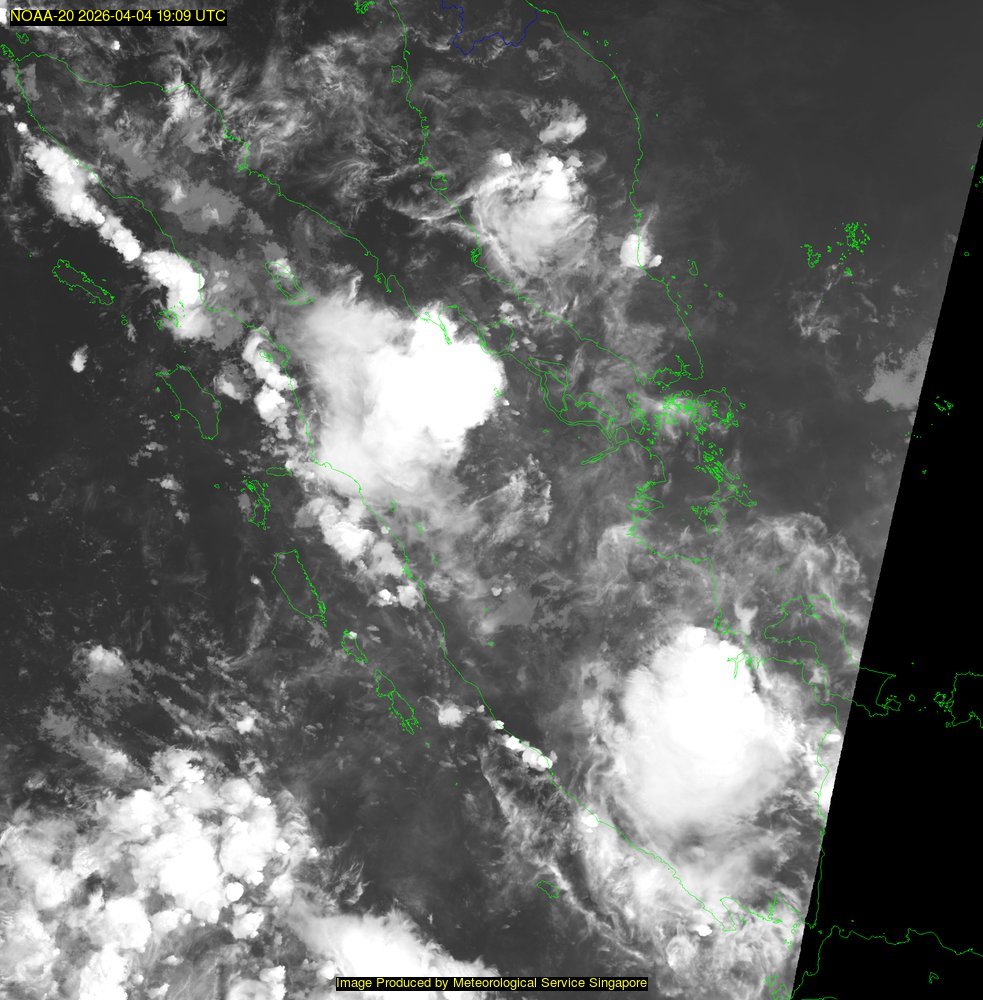 NOAA satellite image over Singapore