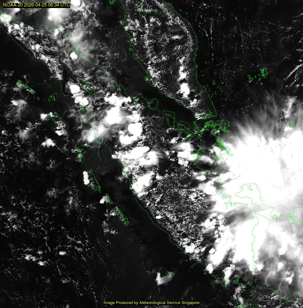 NOAA satellite image over Singapore