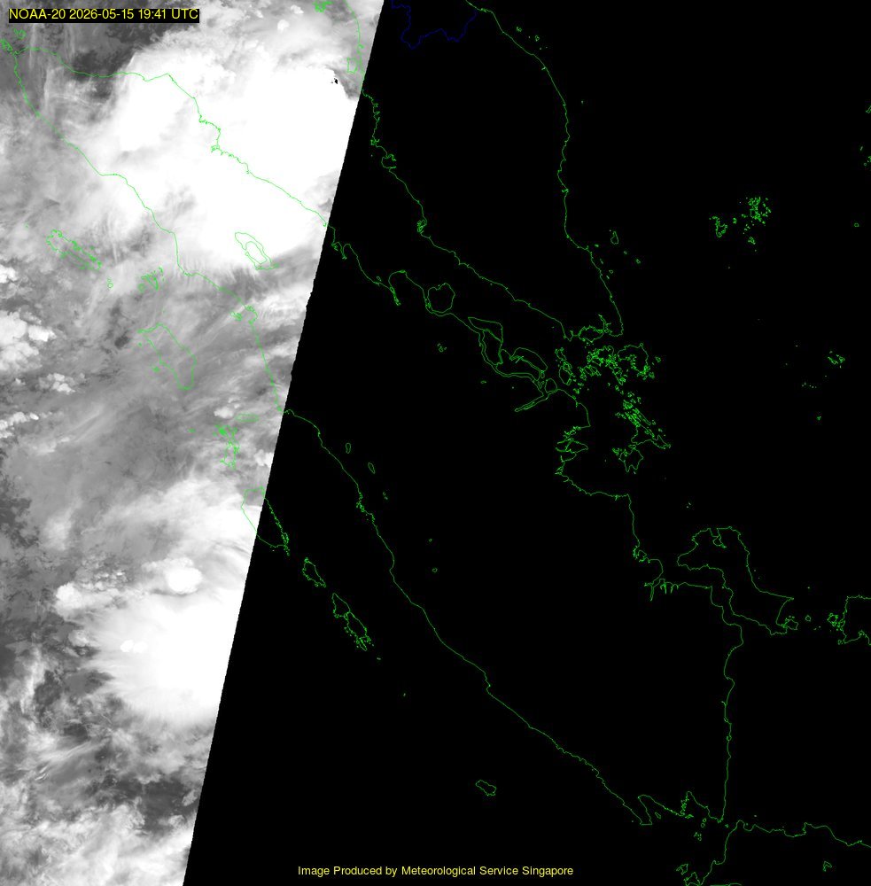 NOAA satellite image over Singapore