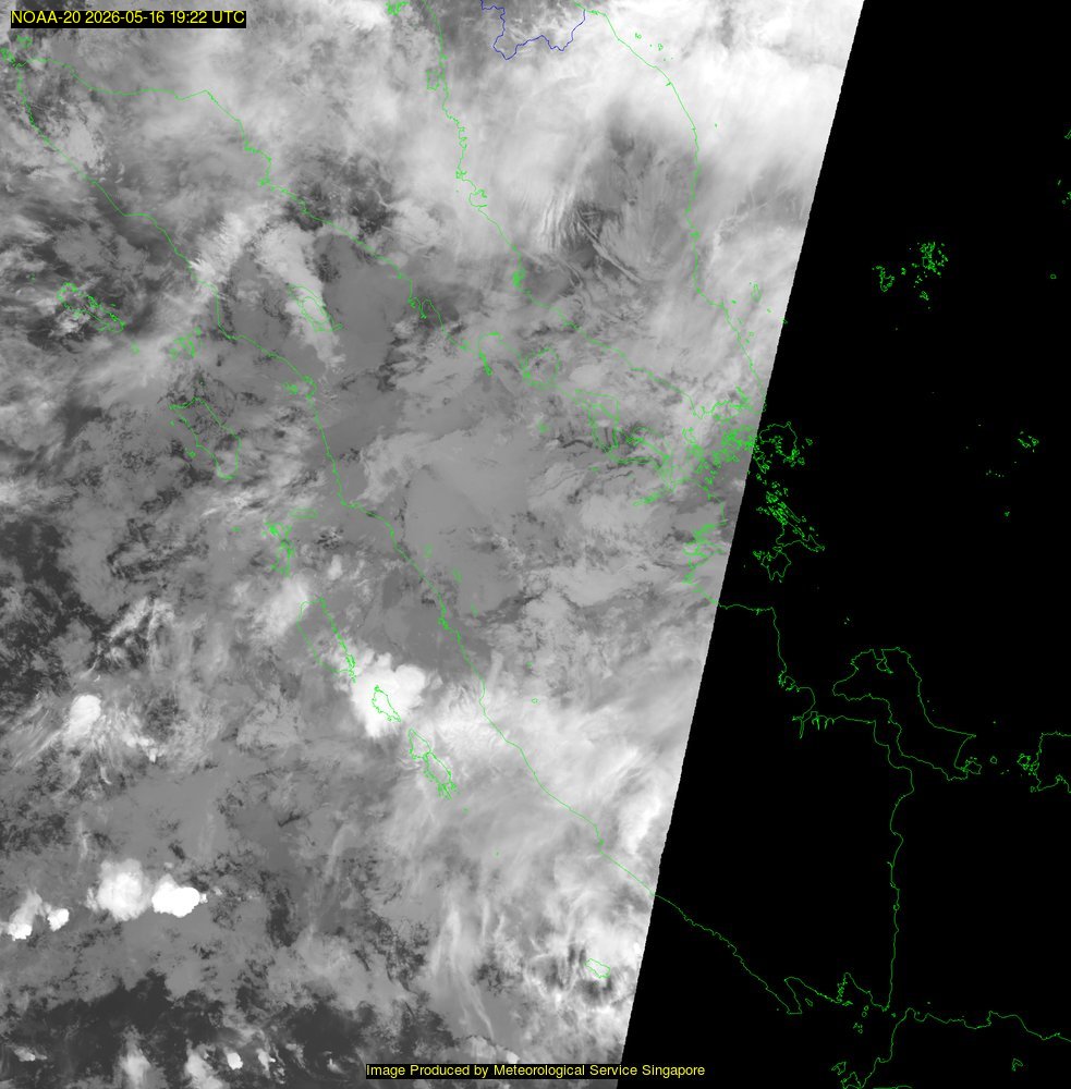 NOAA satellite image over Singapore
