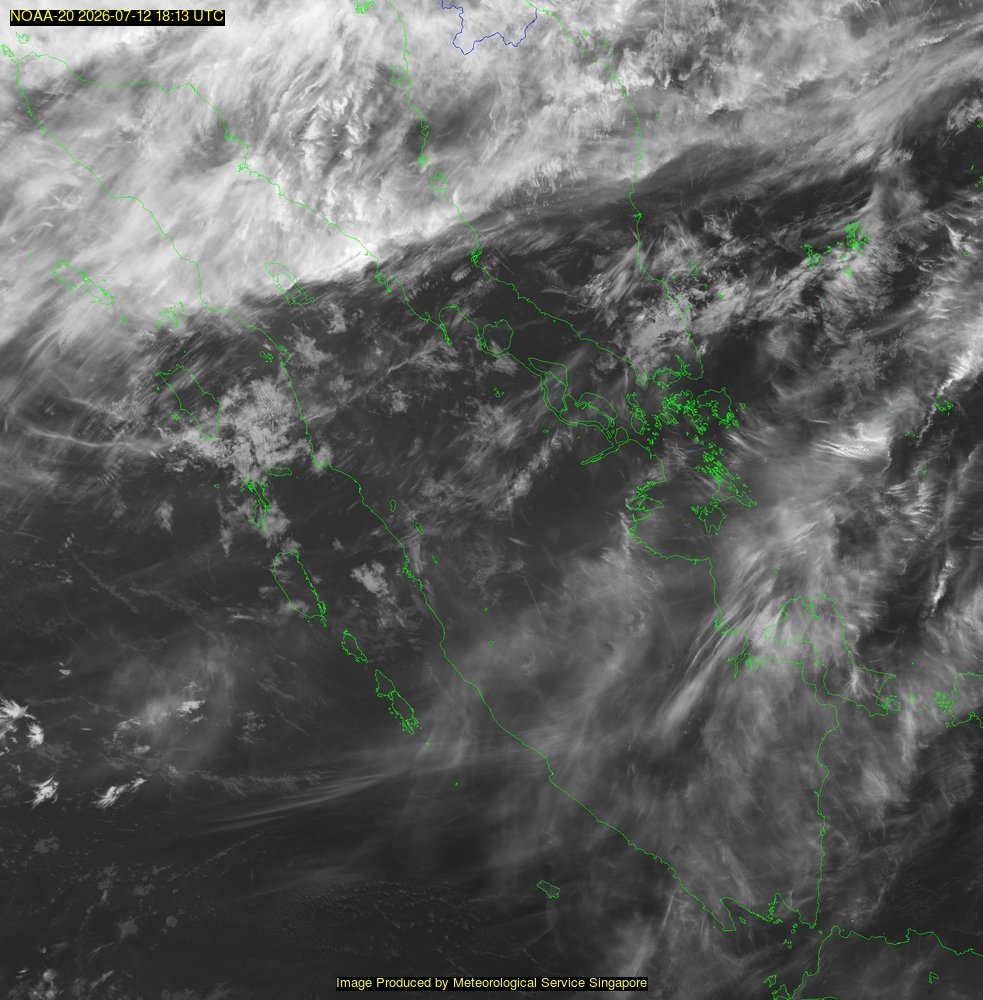 NOAA satellite image over Singapore