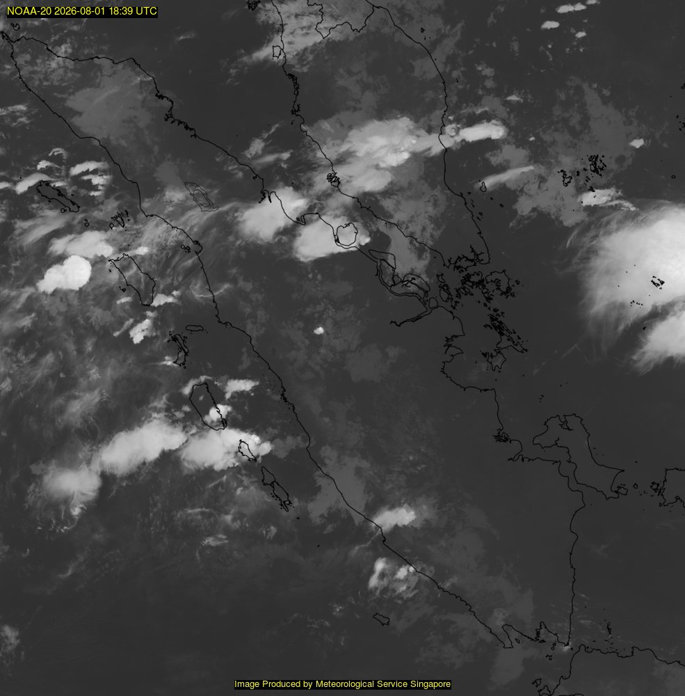 NOAA satellite image over Singapore