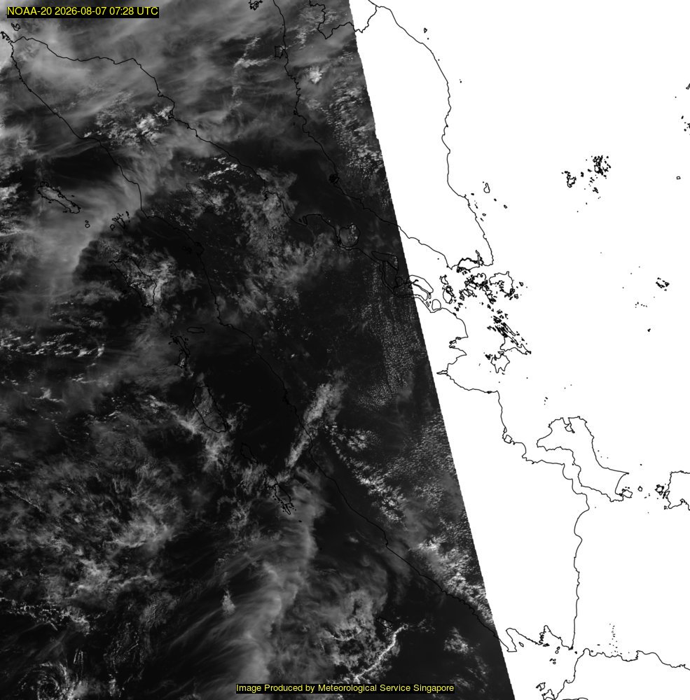 NOAA satellite image over Singapore