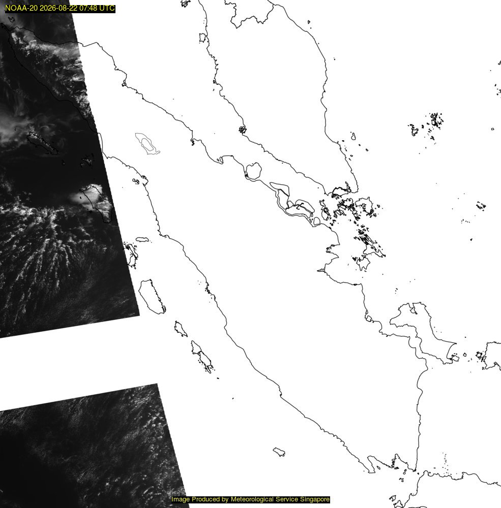 NOAA satellite image over Singapore