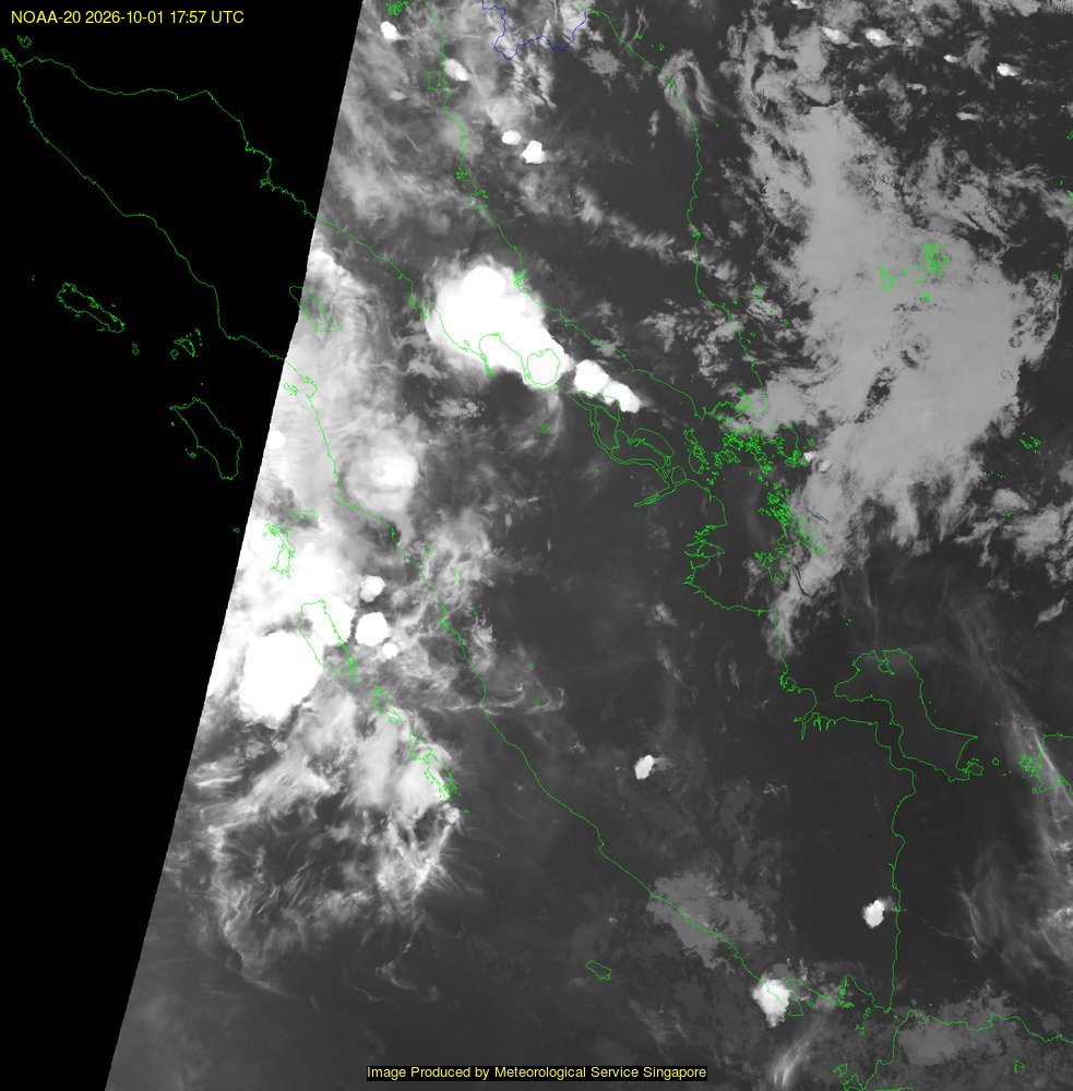 NOAA satellite image over Singapore