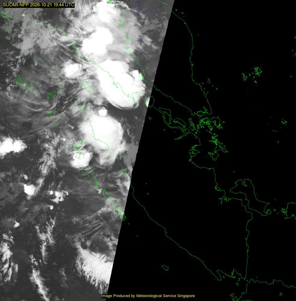 NOAA satellite image over Singapore