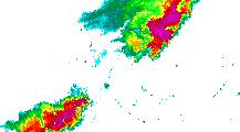 Rain areas over Singapore