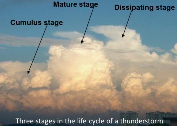 Stage of thunderstorm development