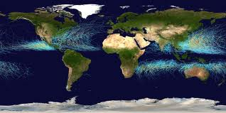 Global map of tropical cyclone tracks